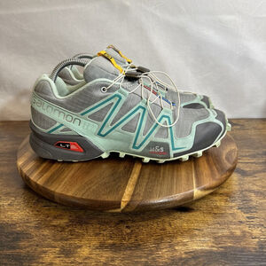 Salomon Gray and Mint Green Sneakers